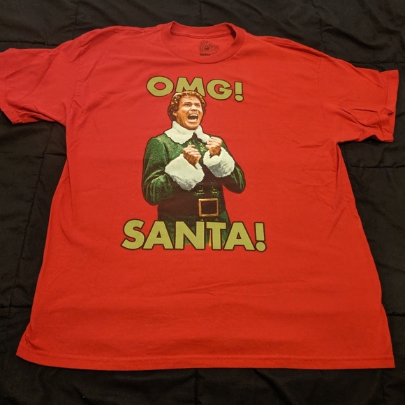 Ripple Junction Other - OMG Santa Elf Christmas T-shirt with Elf Figure